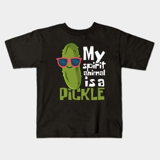 My Spirit Animal Is A Pickle Funny Kids T-Shirt